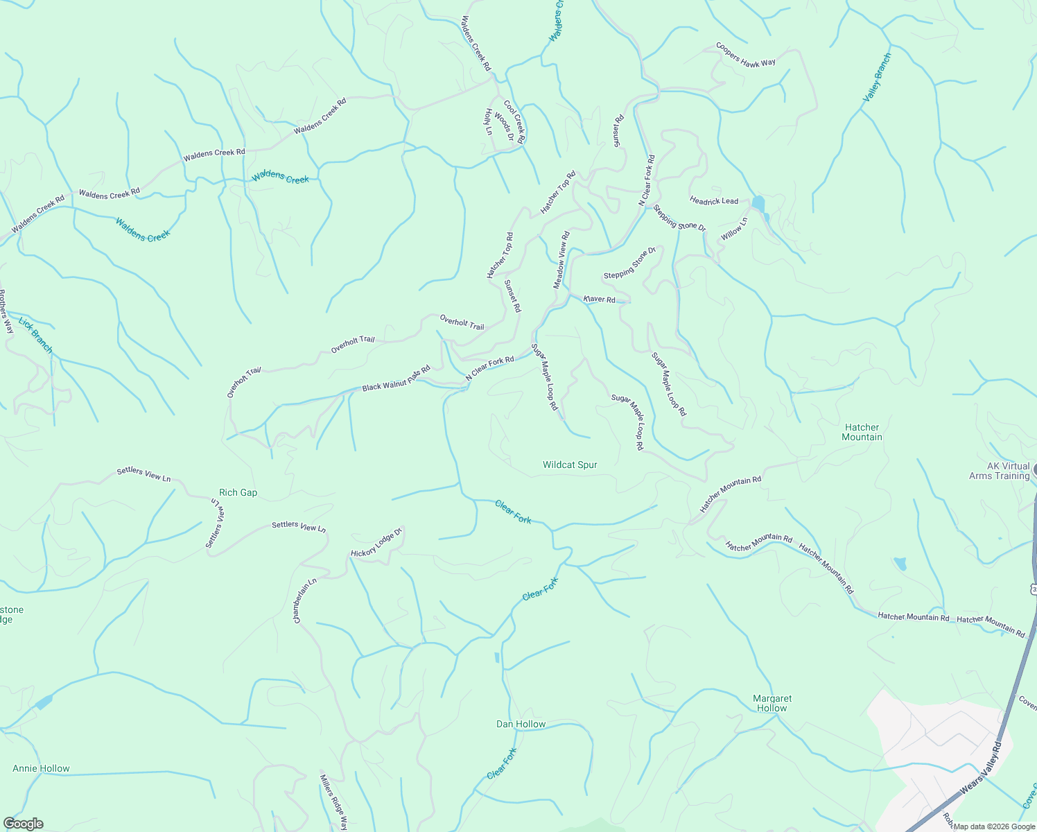 map of restaurants, bars, coffee shops, grocery stores, and more near 2558 Wildcat Ridge Road in Sevierville