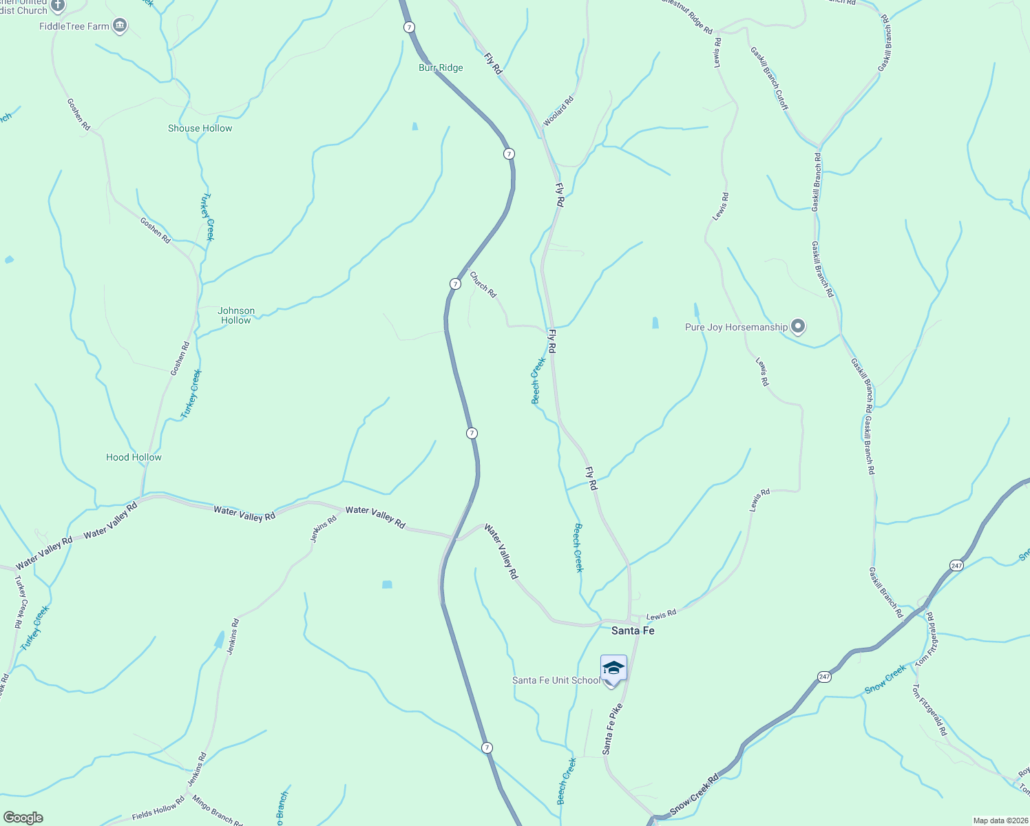 map of restaurants, bars, coffee shops, grocery stores, and more near in Santa Fe