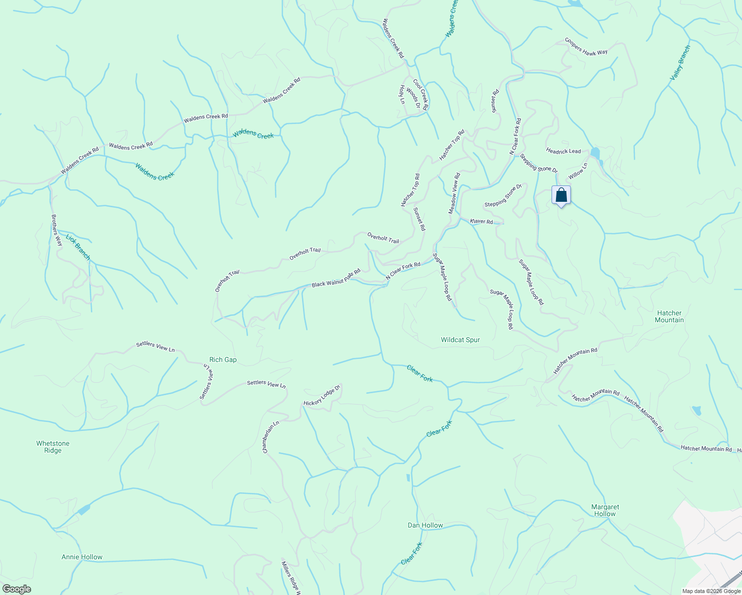 map of restaurants, bars, coffee shops, grocery stores, and more near 3173 North Clear Fork Road in Sevierville