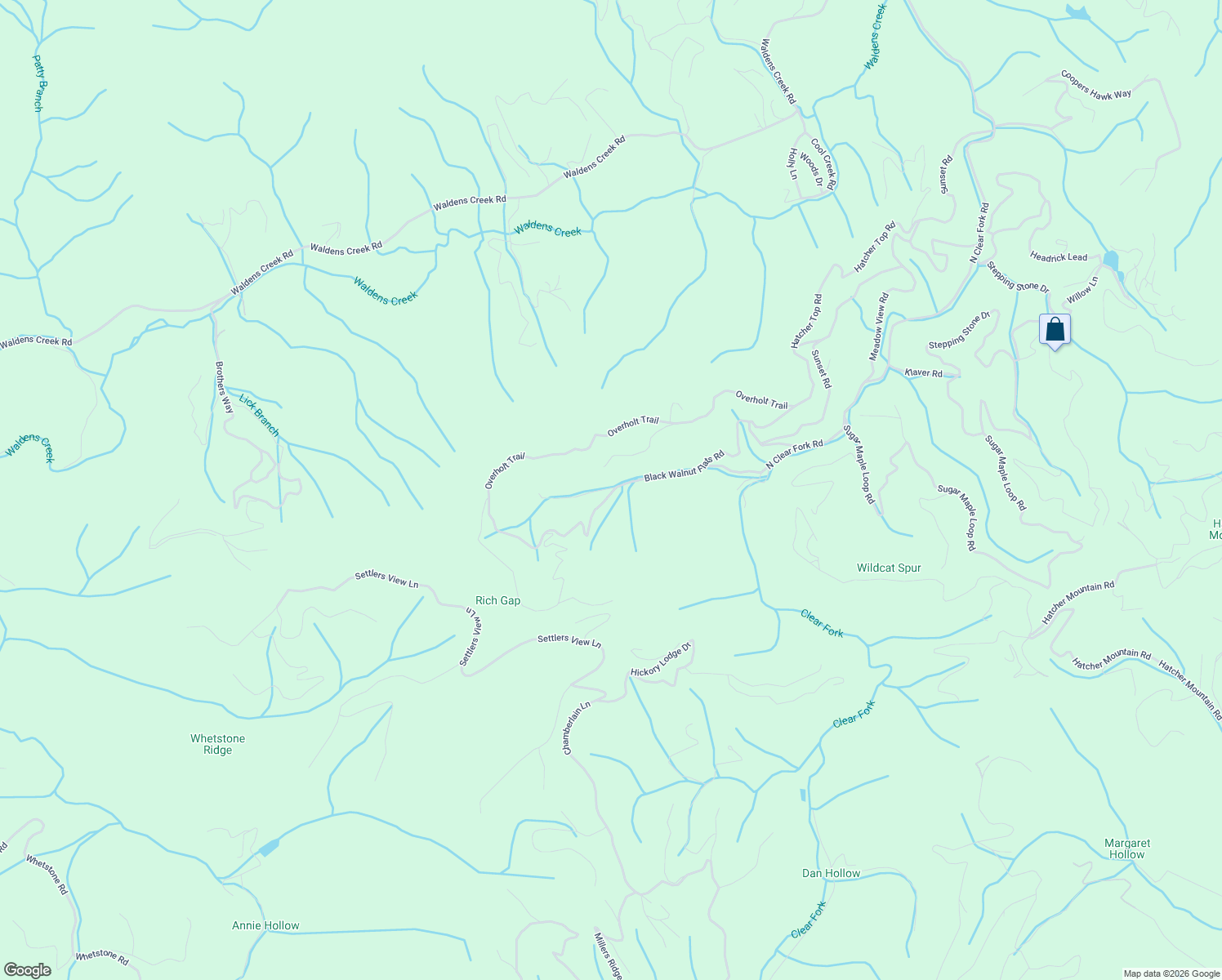map of restaurants, bars, coffee shops, grocery stores, and more near 2677 Black Walnut Flats Road in Sevierville