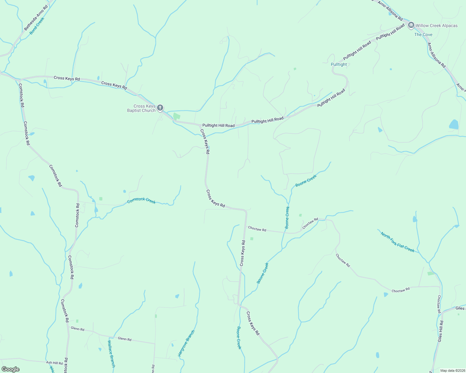 map of restaurants, bars, coffee shops, grocery stores, and more near 6904 Pulltight Hill Road in College Grove