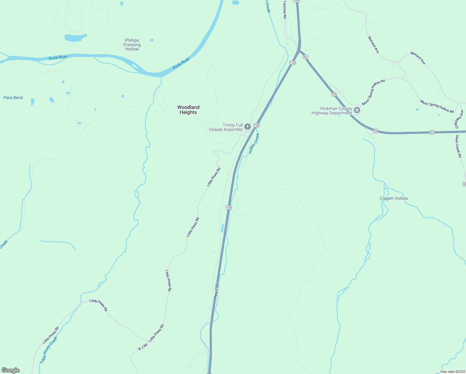 map of restaurants, bars, coffee shops, grocery stores, and more near 637 Tennessee 100 in Centerville