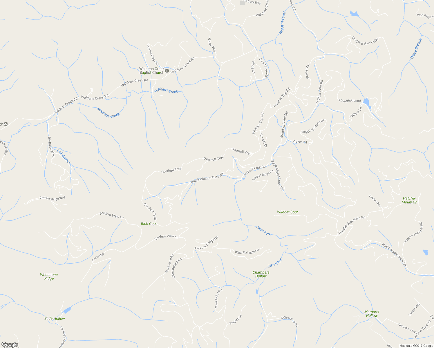 map of restaurants, bars, coffee shops, grocery stores, and more near 2645 Black Walnut Flats Road in Sevierville