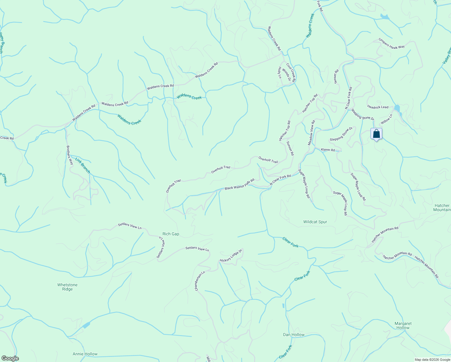 map of restaurants, bars, coffee shops, grocery stores, and more near 2716 Pine Crest Lane in Sevierville
