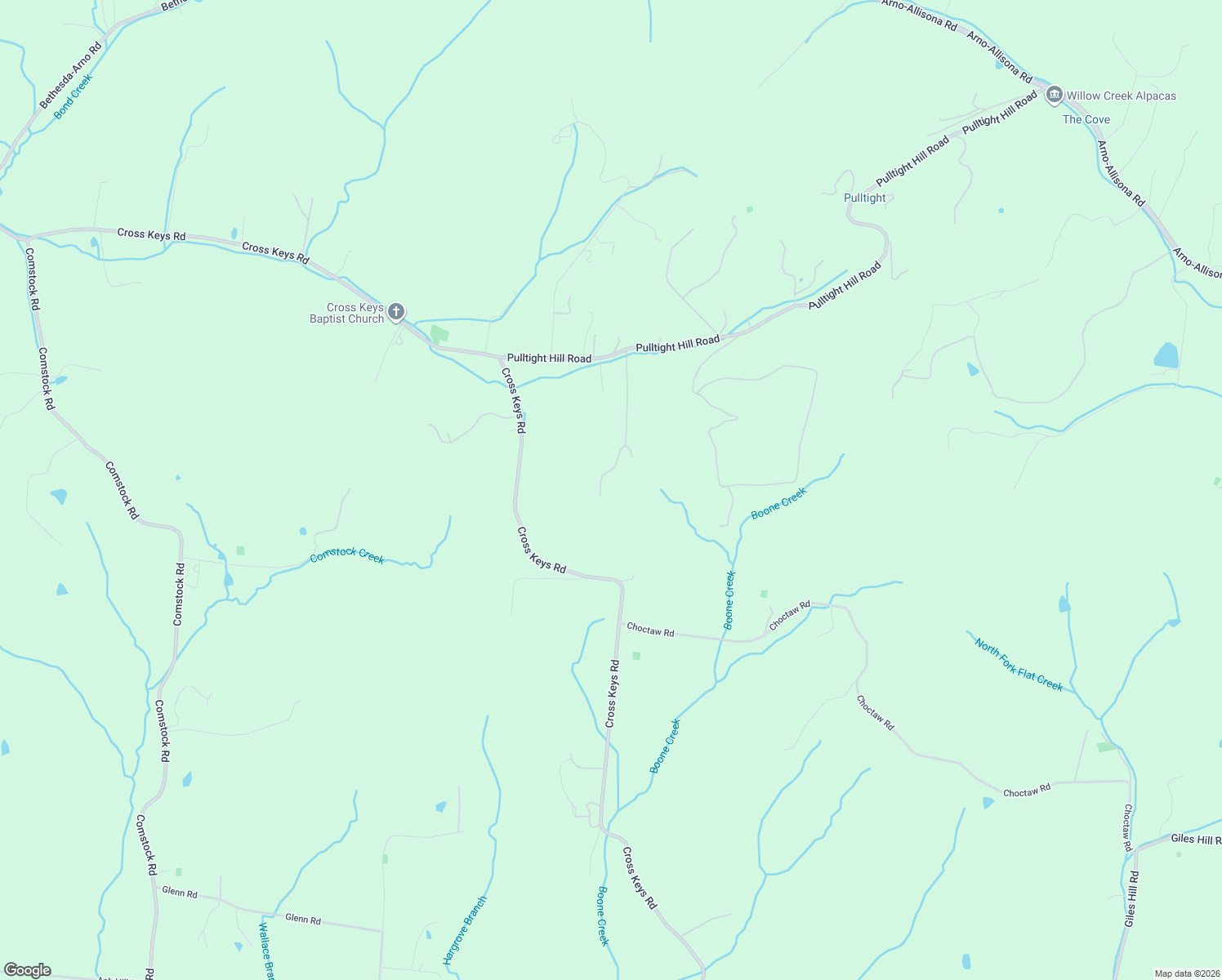 map of restaurants, bars, coffee shops, grocery stores, and more near 6904 Pulltight Hill Road in College Grove