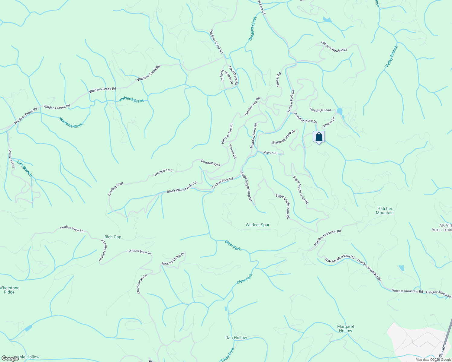 map of restaurants, bars, coffee shops, grocery stores, and more near 2519 Wildcat Ridge Road in Sevierville