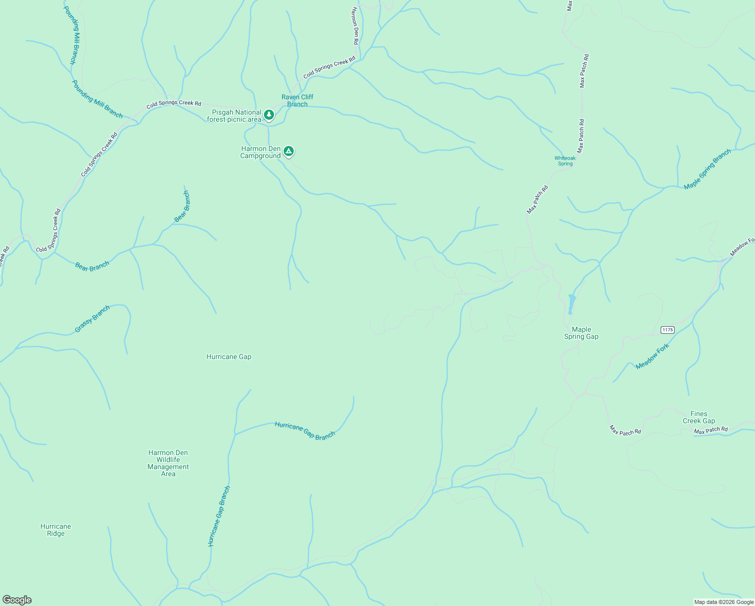 map of restaurants, bars, coffee shops, grocery stores, and more near 485 Ore Knob Road in Hot Springs
