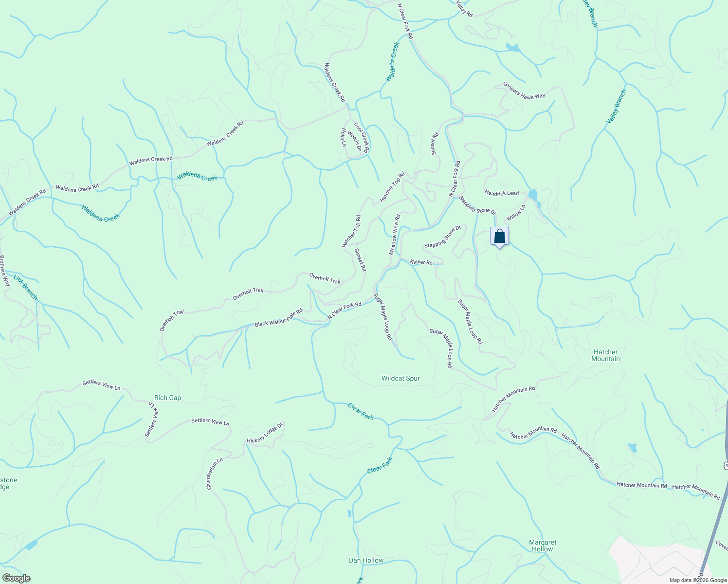 map of restaurants, bars, coffee shops, grocery stores, and more near 2509 Wildcat Ridge Road in Pigeon Forge