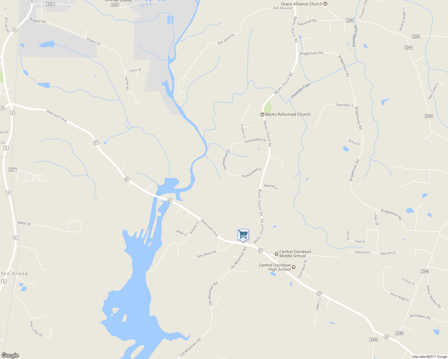 map of restaurants, bars, coffee shops, grocery stores, and more near 676 Homestead Drive in Lexington