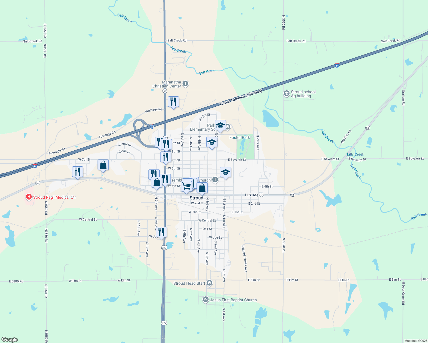 204 West 6th Street, Stroud OK Walk Score