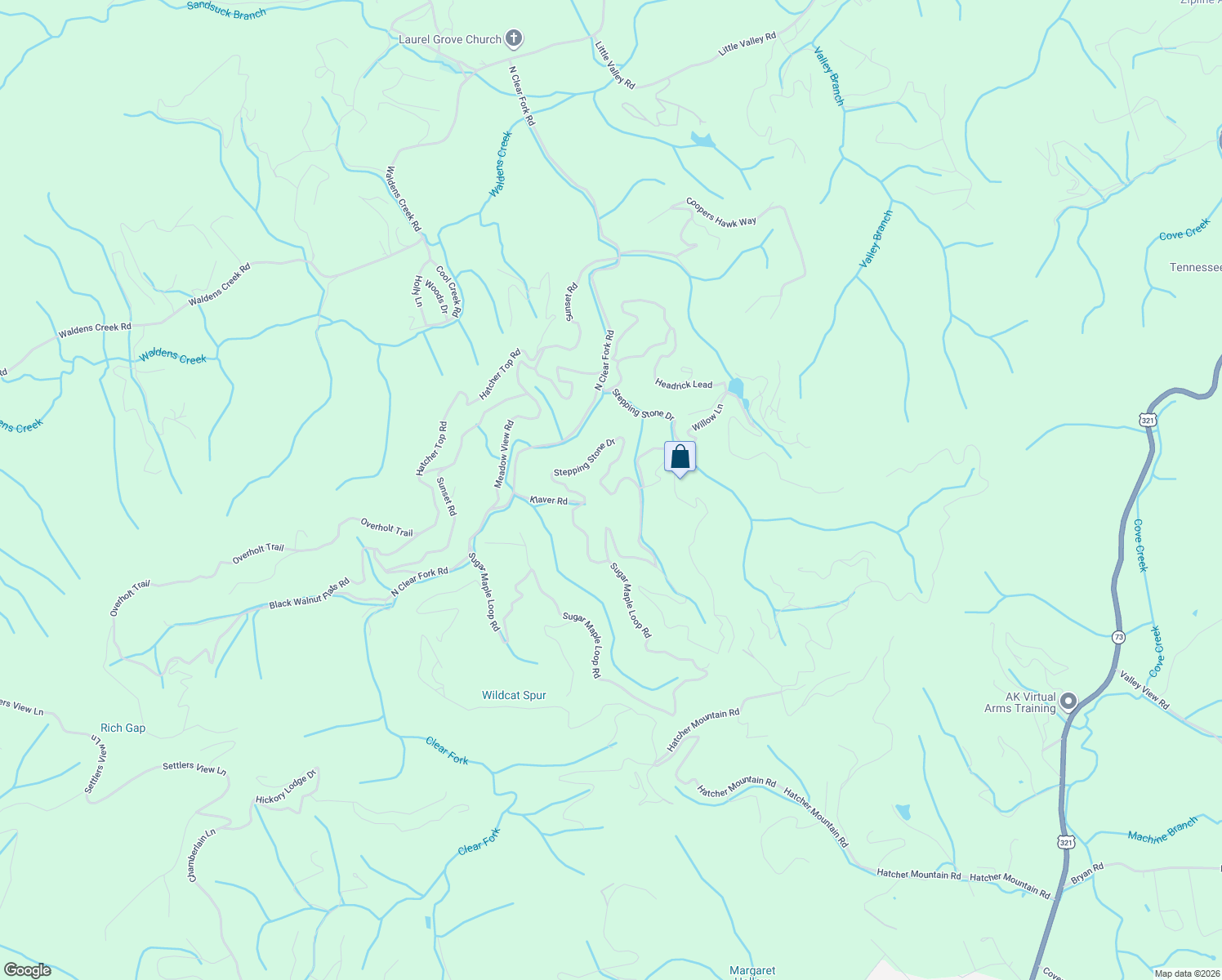 map of restaurants, bars, coffee shops, grocery stores, and more near 3153 Stepping Stone Drive in Sevierville