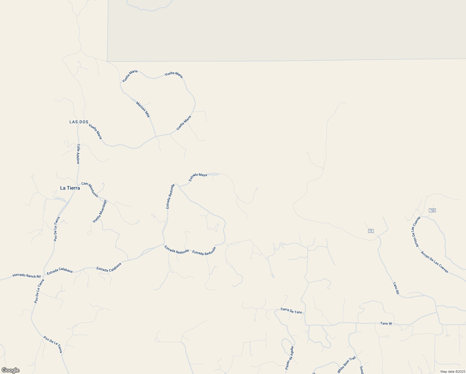 map of restaurants, bars, coffee shops, grocery stores, and more near 180-186 Estrada Maya in Santa Fe