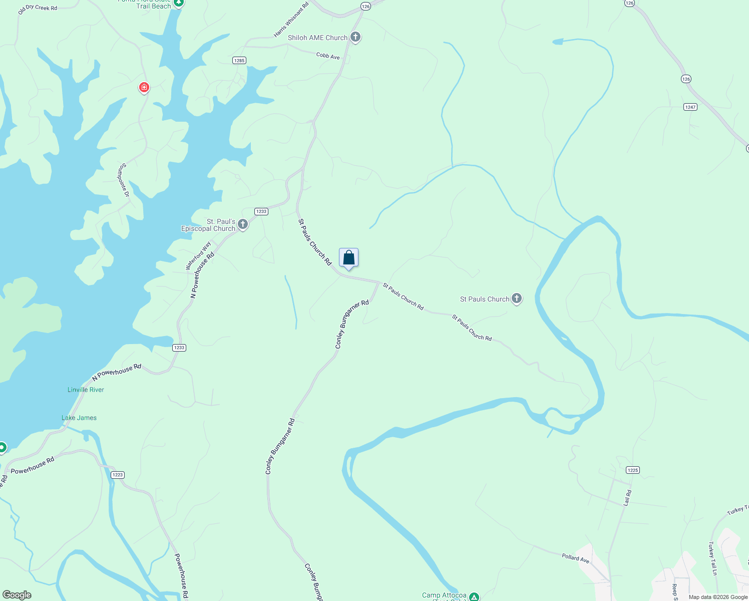 map of restaurants, bars, coffee shops, grocery stores, and more near 1945 Conley Bumgarner Road in Morganton