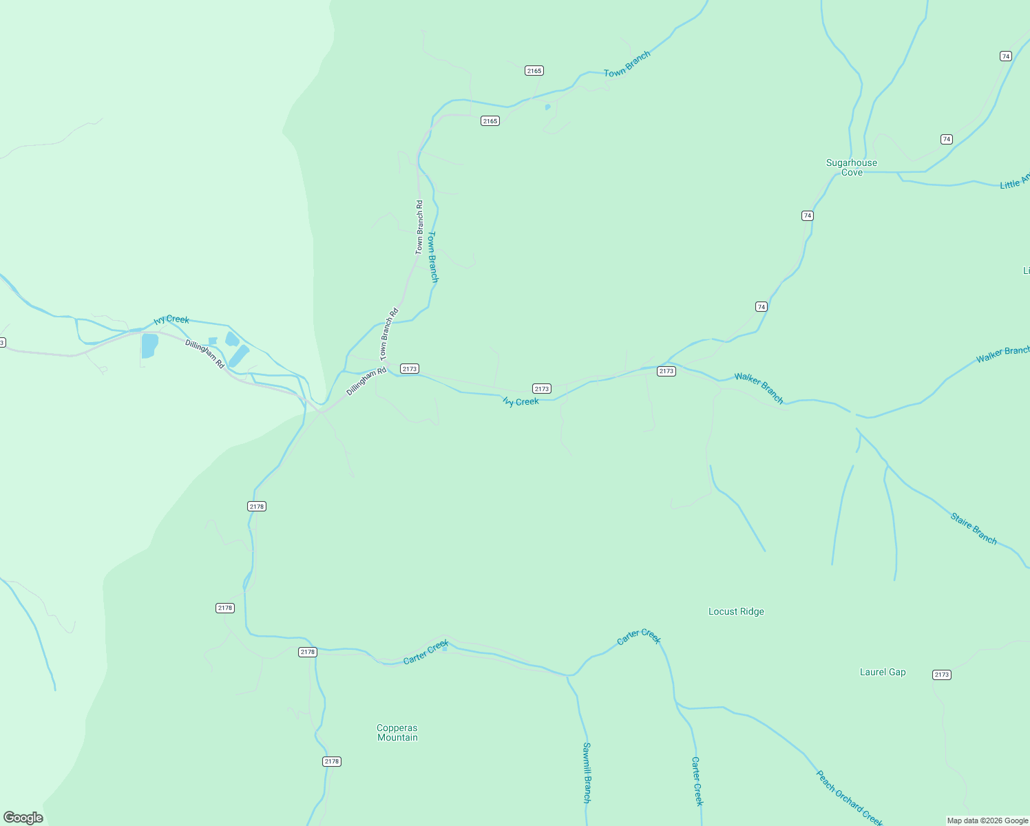 map of restaurants, bars, coffee shops, grocery stores, and more near 1265 Dillingham Road in Barnardsville