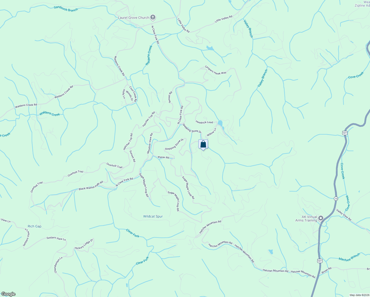 map of restaurants, bars, coffee shops, grocery stores, and more near 3298 Emerald Springs Loop in Sevierville