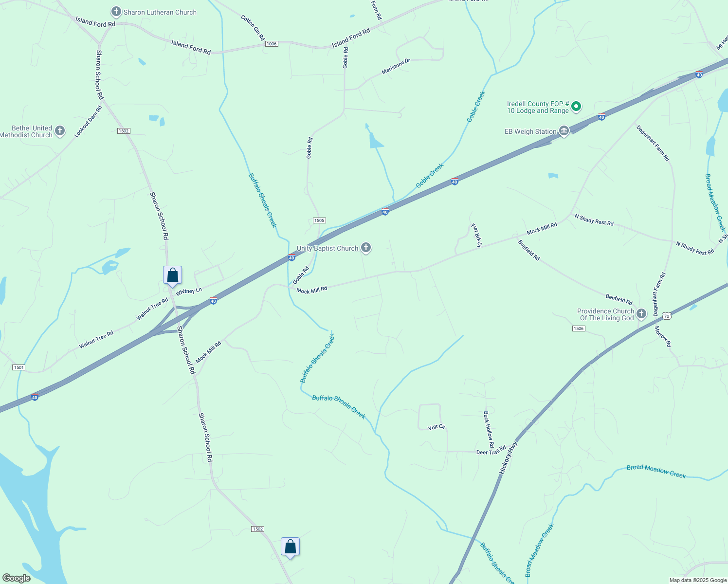 map of restaurants, bars, coffee shops, grocery stores, and more near 120 Top Flite Dr in Statesville