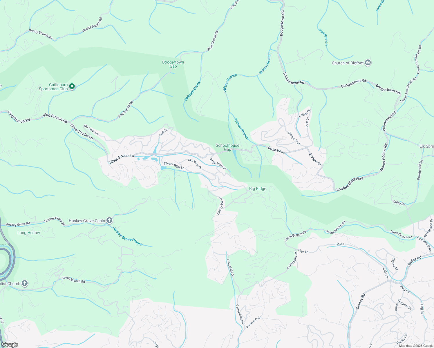 map of restaurants, bars, coffee shops, grocery stores, and more near in Pigeon Forge