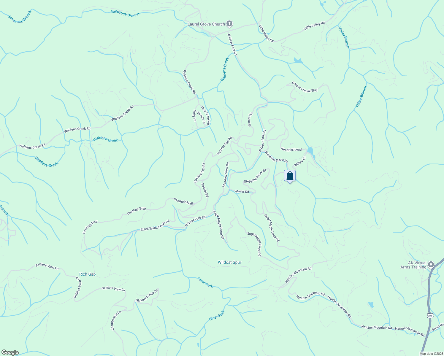 map of restaurants, bars, coffee shops, grocery stores, and more near 3050 Meadow View Road in Sevierville