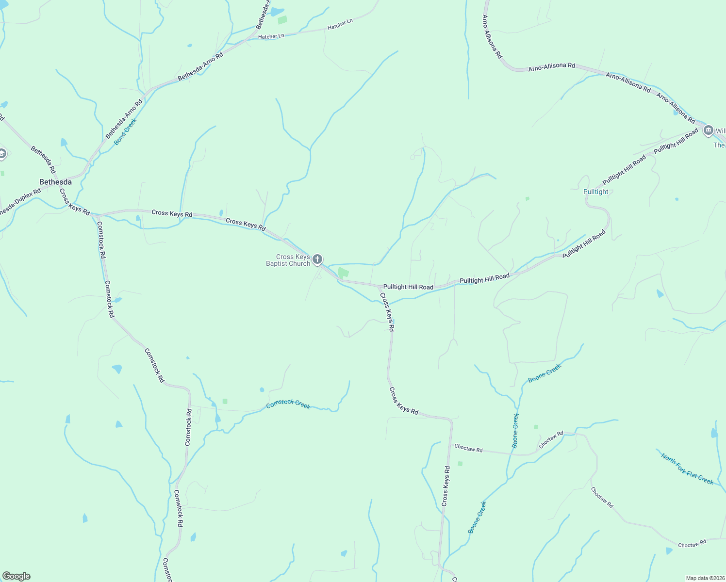 map of restaurants, bars, coffee shops, grocery stores, and more near 6714 Cross Keys Road in College Grove