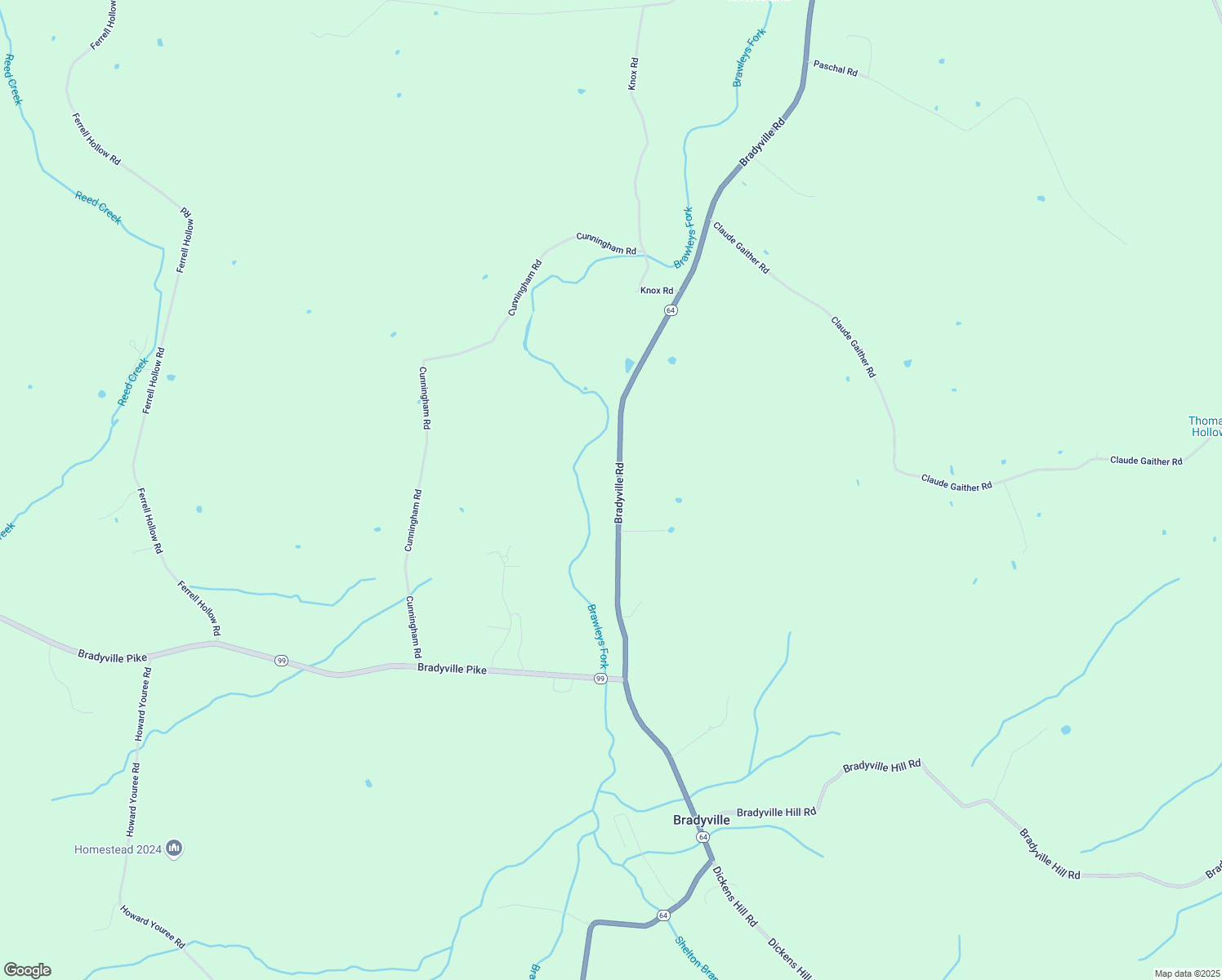 map of restaurants, bars, coffee shops, grocery stores, and more near 4898 Bradyville Road in Readyville