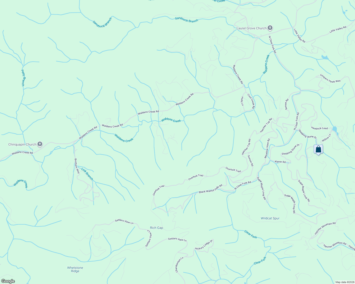map of restaurants, bars, coffee shops, grocery stores, and more near 2991 Walden Cove Way in Sevierville
