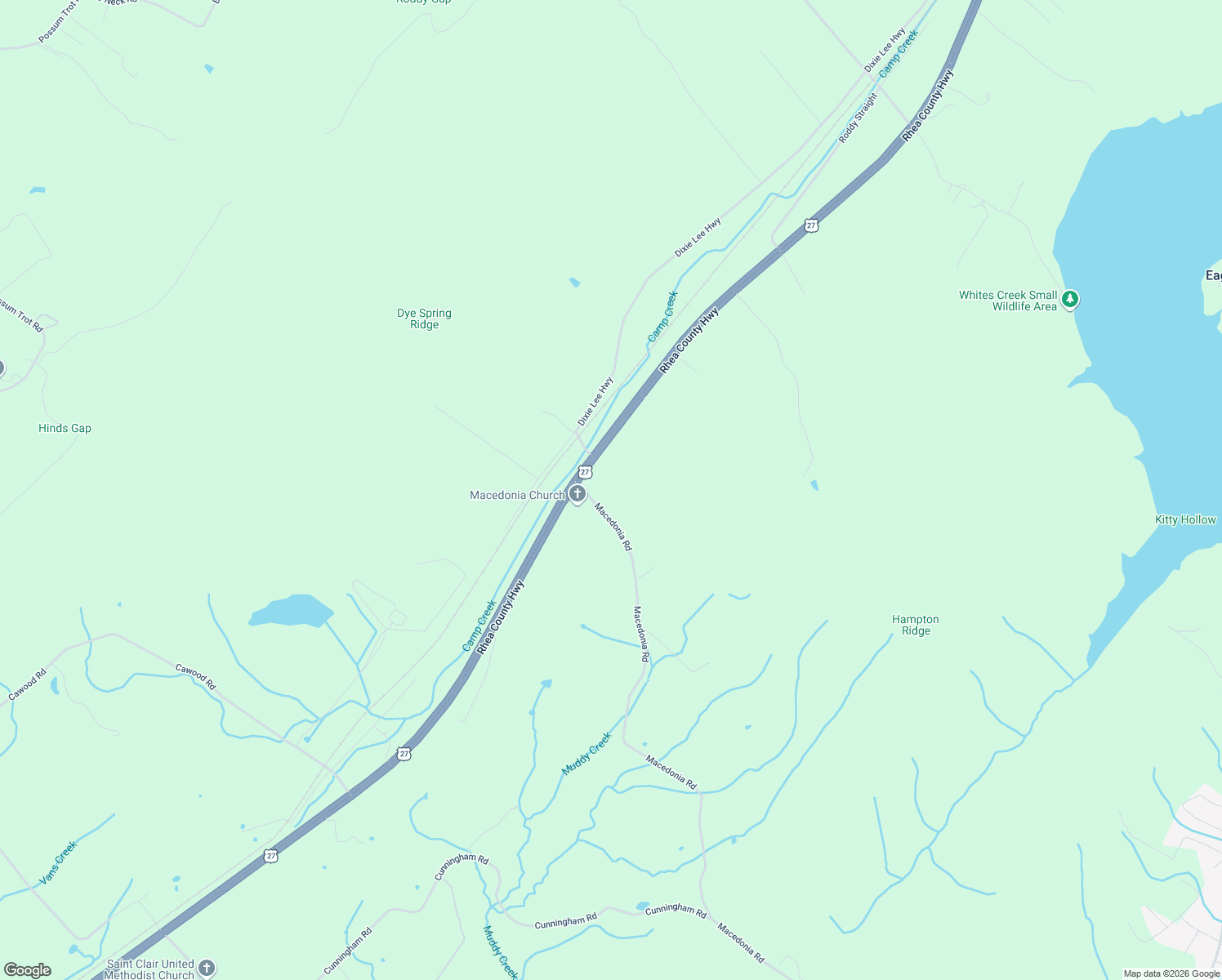 map of restaurants, bars, coffee shops, grocery stores, and more near 28678 Rhea County Highway in Spring City
