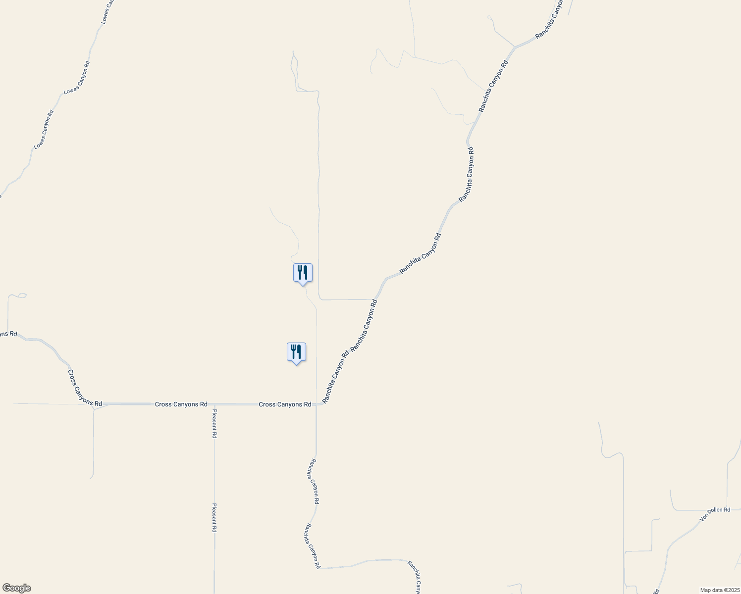 map of restaurants, bars, coffee shops, grocery stores, and more near Nickel Creek Road in San Luis Obispo County