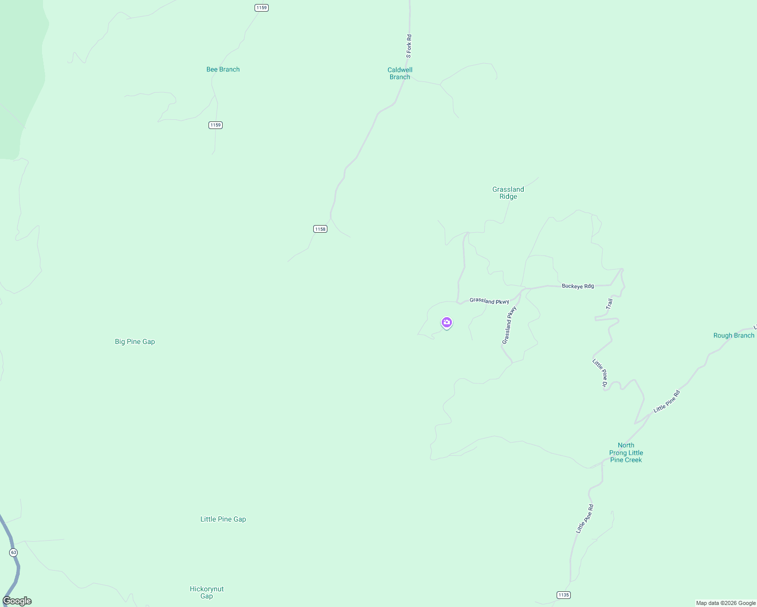 map of restaurants, bars, coffee shops, grocery stores, and more near 1925 South Fork Road in Marshall