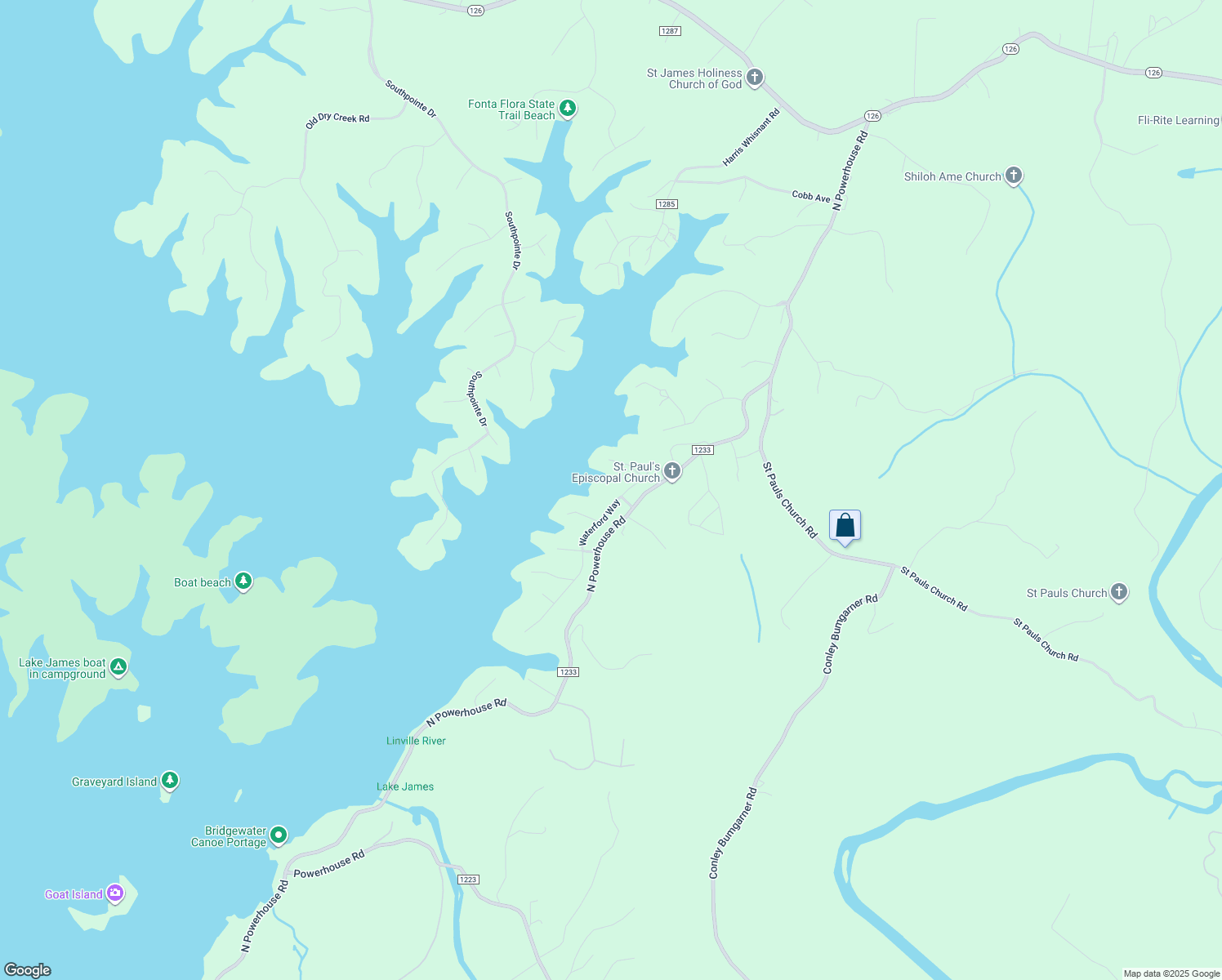 map of restaurants, bars, coffee shops, grocery stores, and more near 1779 Waterford Way in Morganton