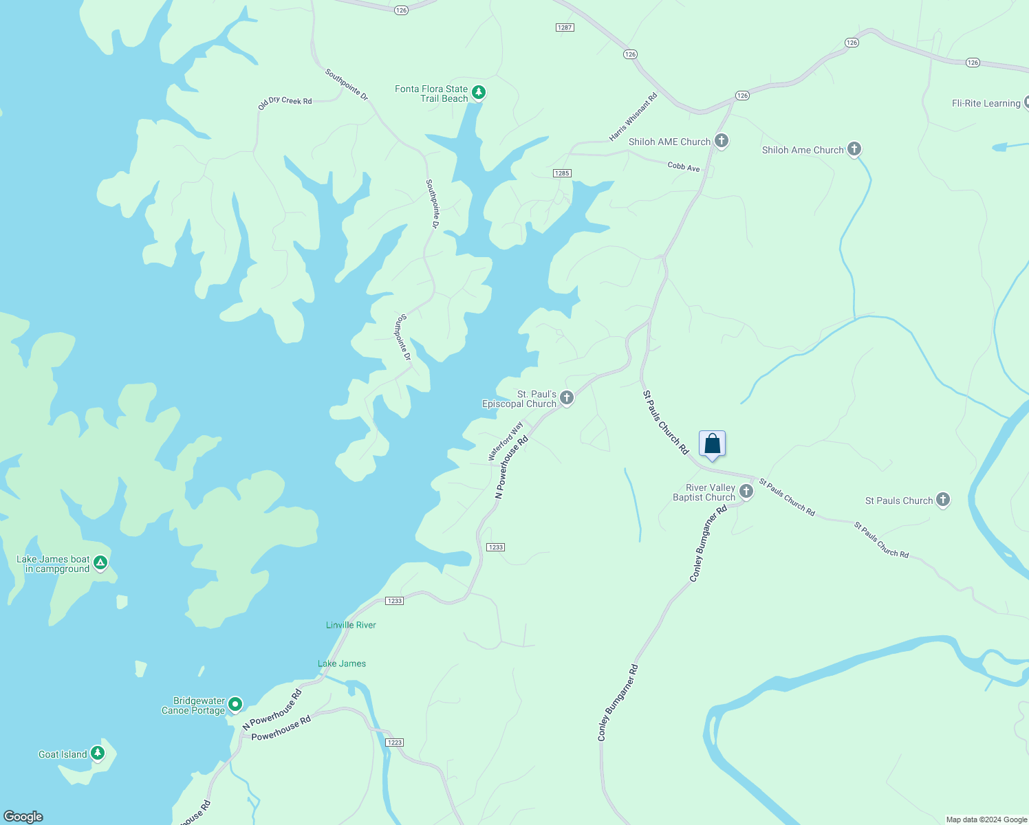 map of restaurants, bars, coffee shops, grocery stores, and more near 1779 Waterford Way in Morganton