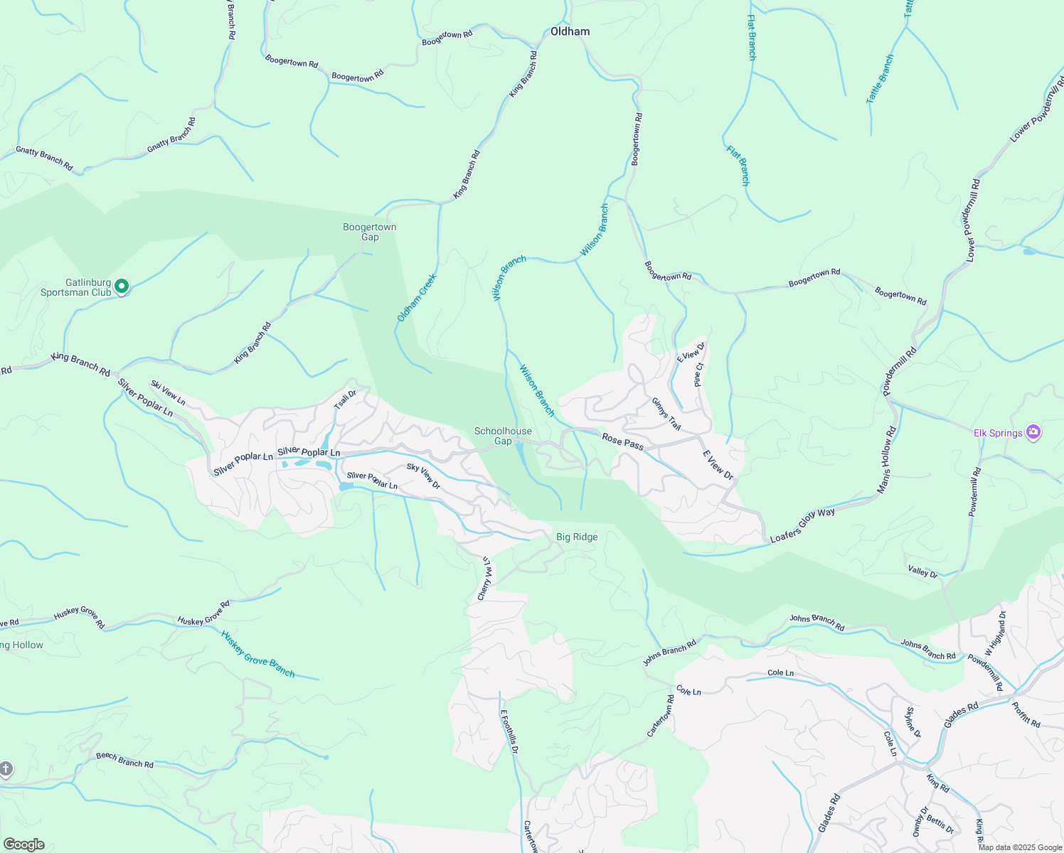 map of restaurants, bars, coffee shops, grocery stores, and more near 1709 Parkway View Court in Sevierville