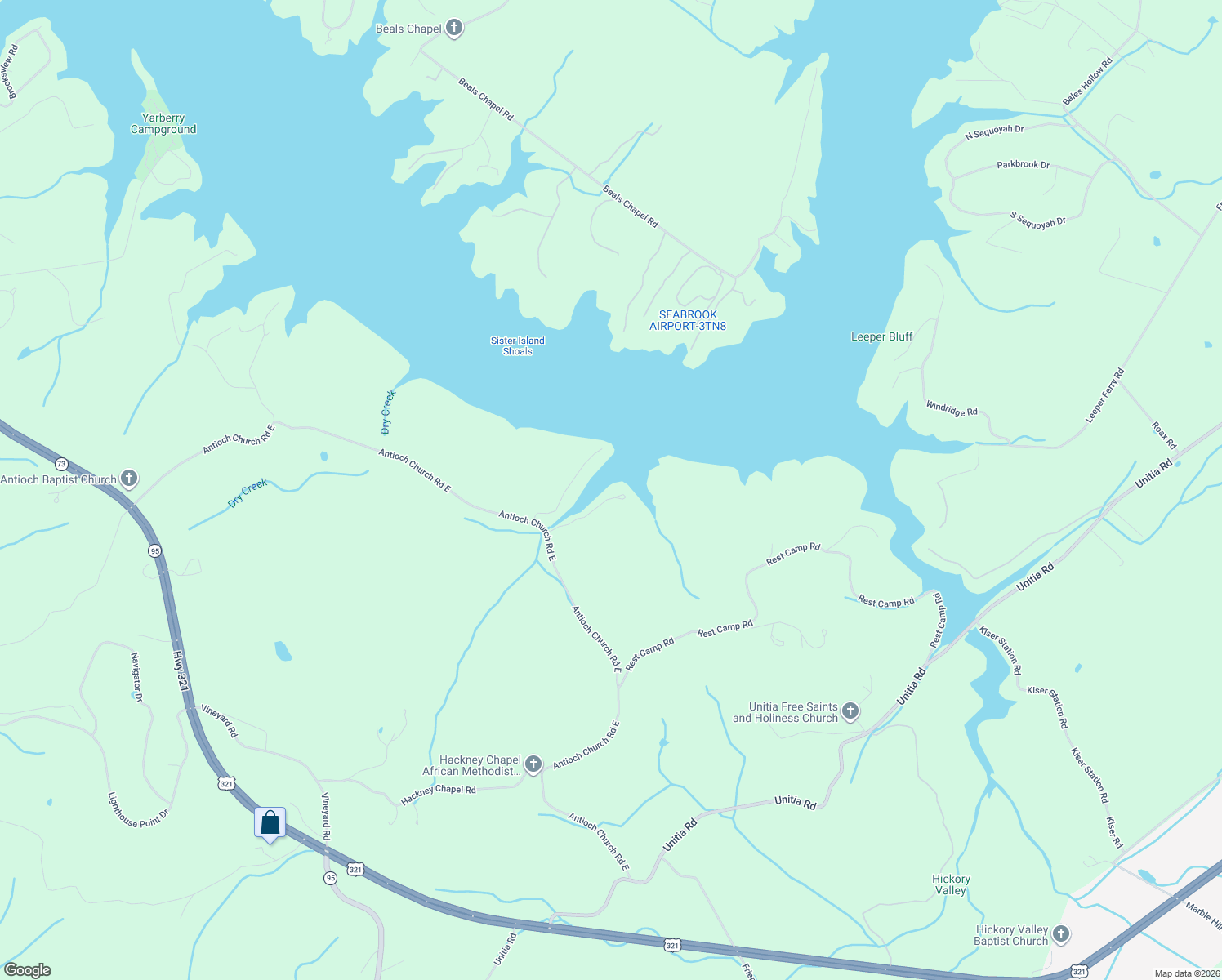 map of restaurants, bars, coffee shops, grocery stores, and more near 301 Alexander Road in Lenoir City