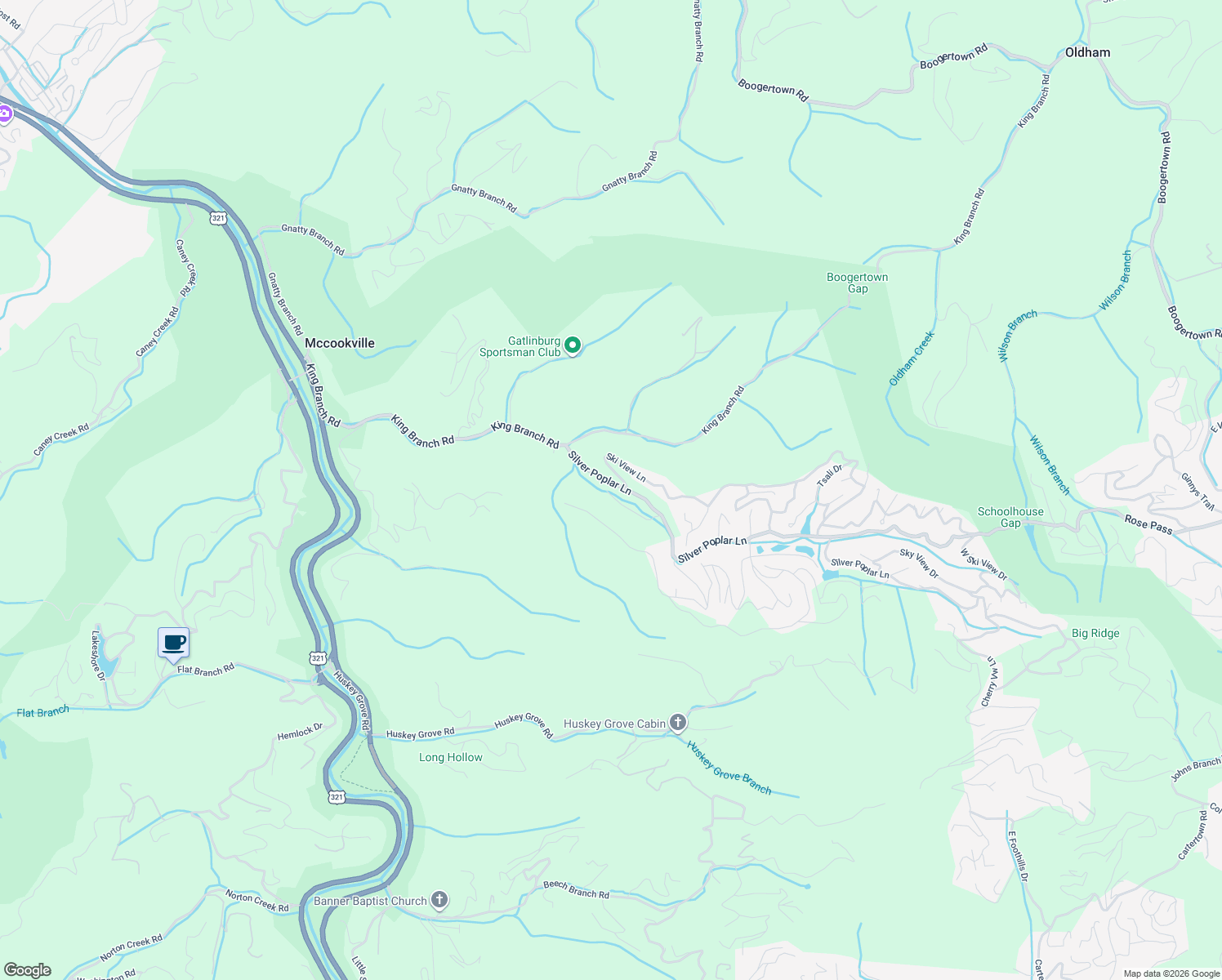 map of restaurants, bars, coffee shops, grocery stores, and more near 723 Waterfall View Road in Sevierville