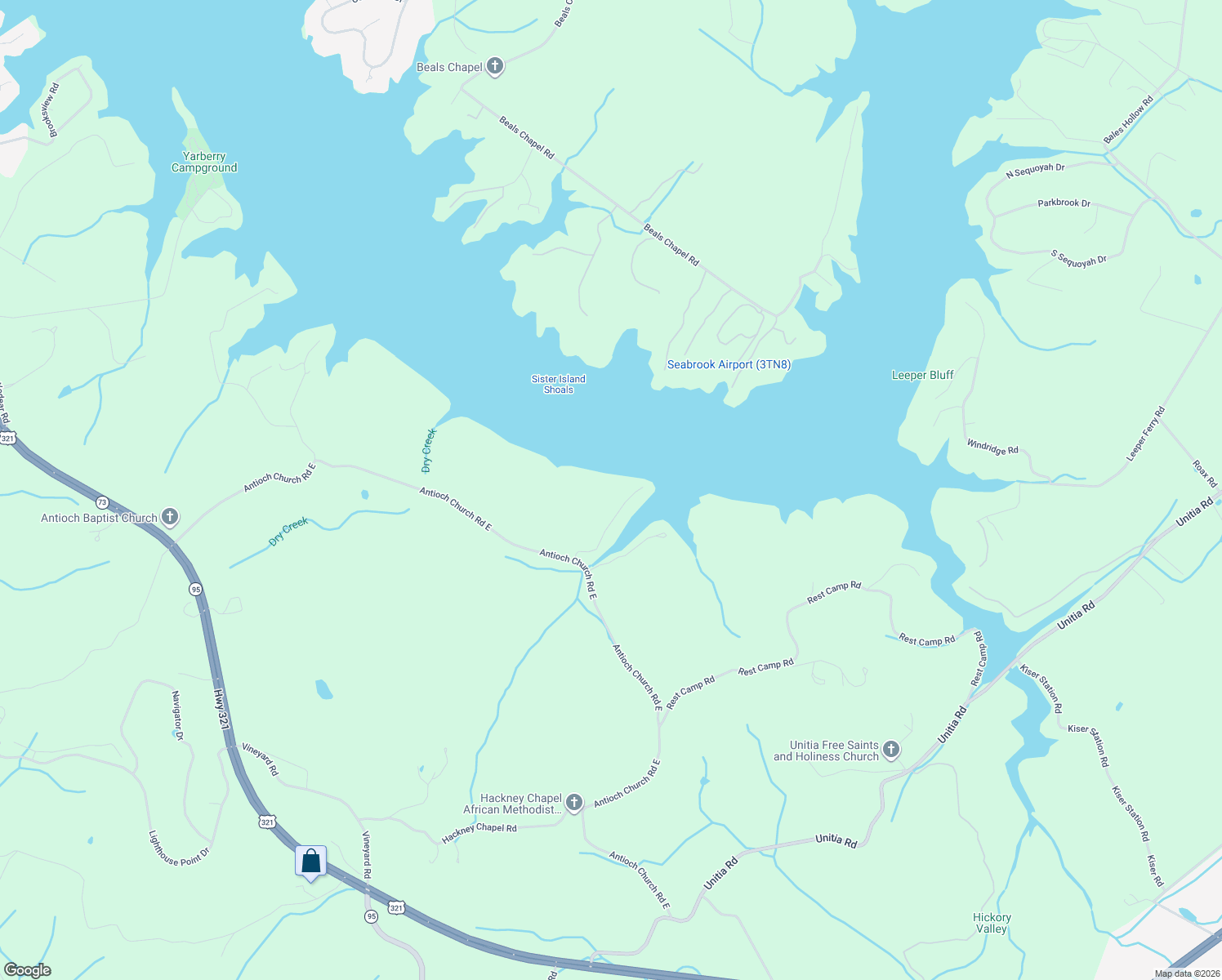 map of restaurants, bars, coffee shops, grocery stores, and more near 620 Donaldson Light Lane in Lenoir City
