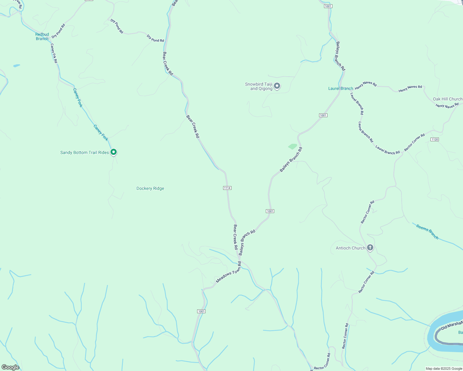 map of restaurants, bars, coffee shops, grocery stores, and more near 4820 Bear Creek Road in Marshall