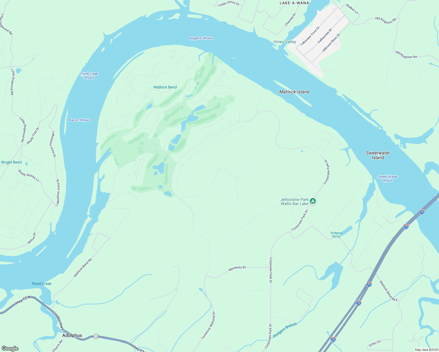 map of restaurants, bars, coffee shops, grocery stores, and more near 2044 Old Dogwood Trail in Loudon