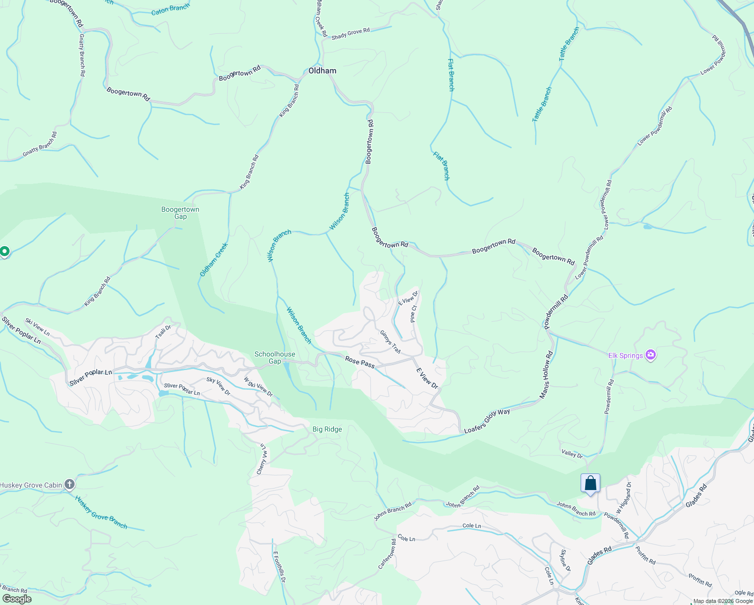 map of restaurants, bars, coffee shops, grocery stores, and more near 1027 Elm Circle in Sevierville