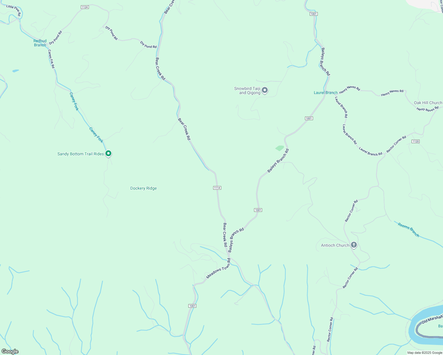 map of restaurants, bars, coffee shops, grocery stores, and more near 4820 Bear Creek Road in Marshall
