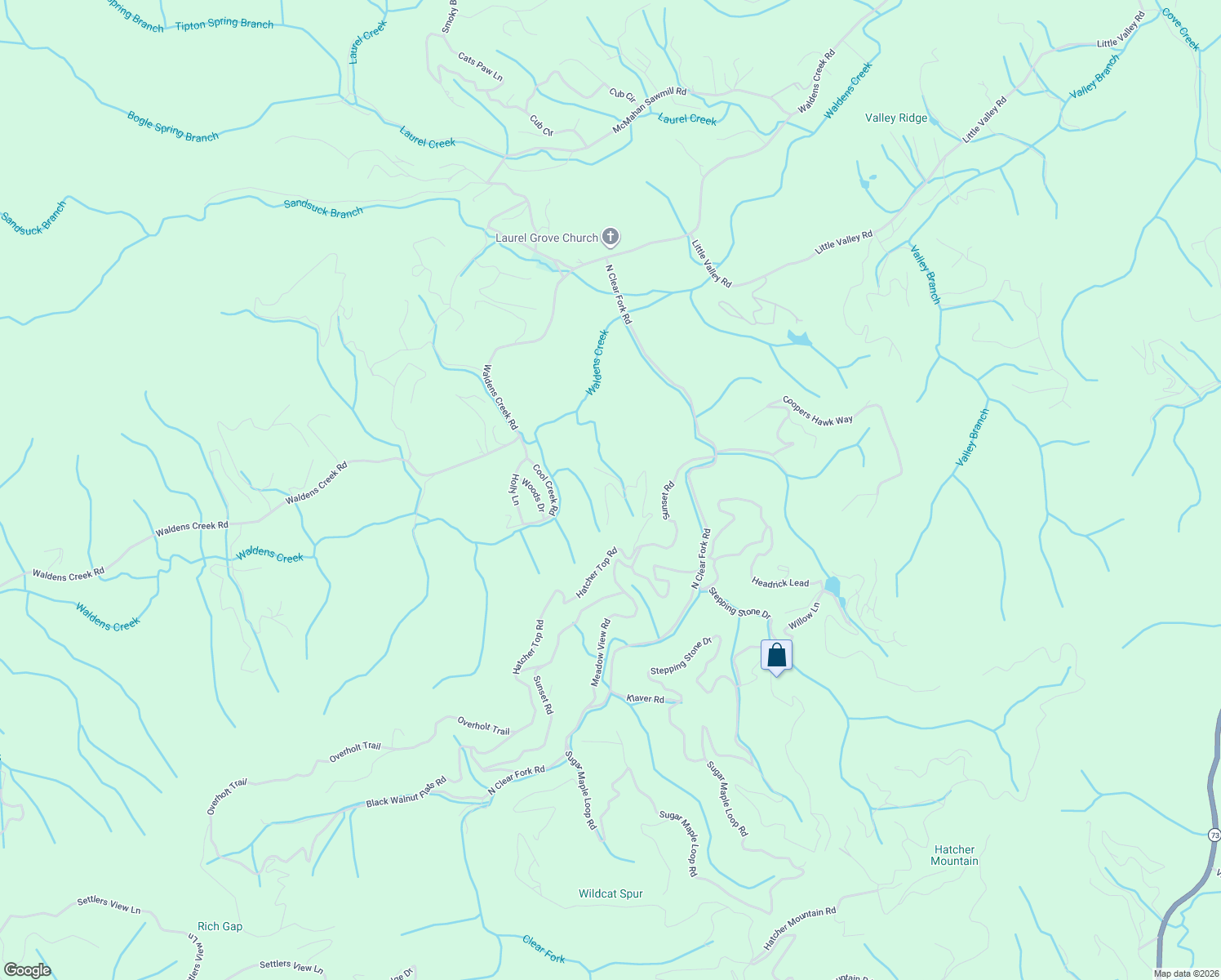 map of restaurants, bars, coffee shops, grocery stores, and more near 3004 Hatcher Top Road in Sevierville