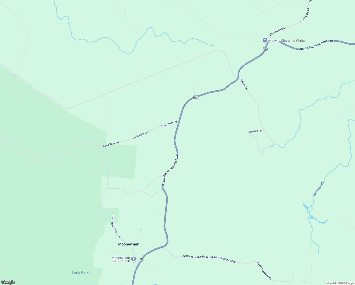 map of restaurants, bars, coffee shops, grocery stores, and more near 4368 Mooneyham Road in Spencer