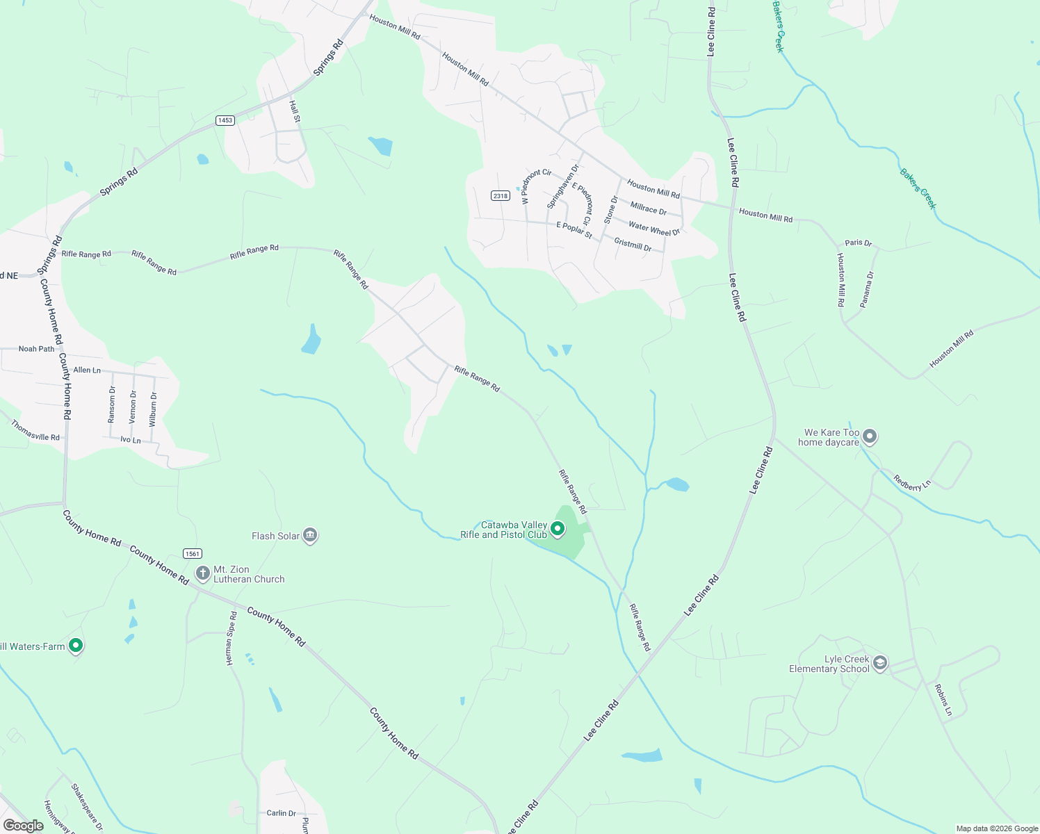map of restaurants, bars, coffee shops, grocery stores, and more near 4661 Rifle Range Road in Conover
