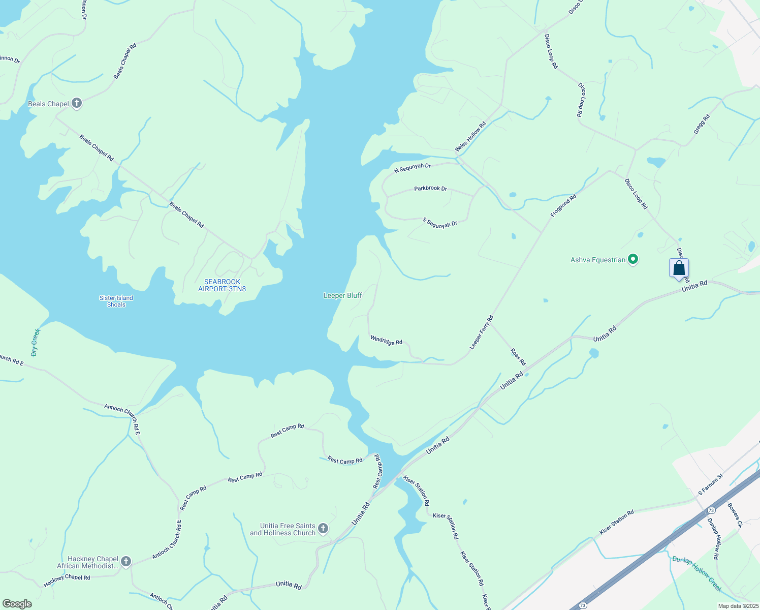 map of restaurants, bars, coffee shops, grocery stores, and more near 1210 Windridge Road in Friendsville