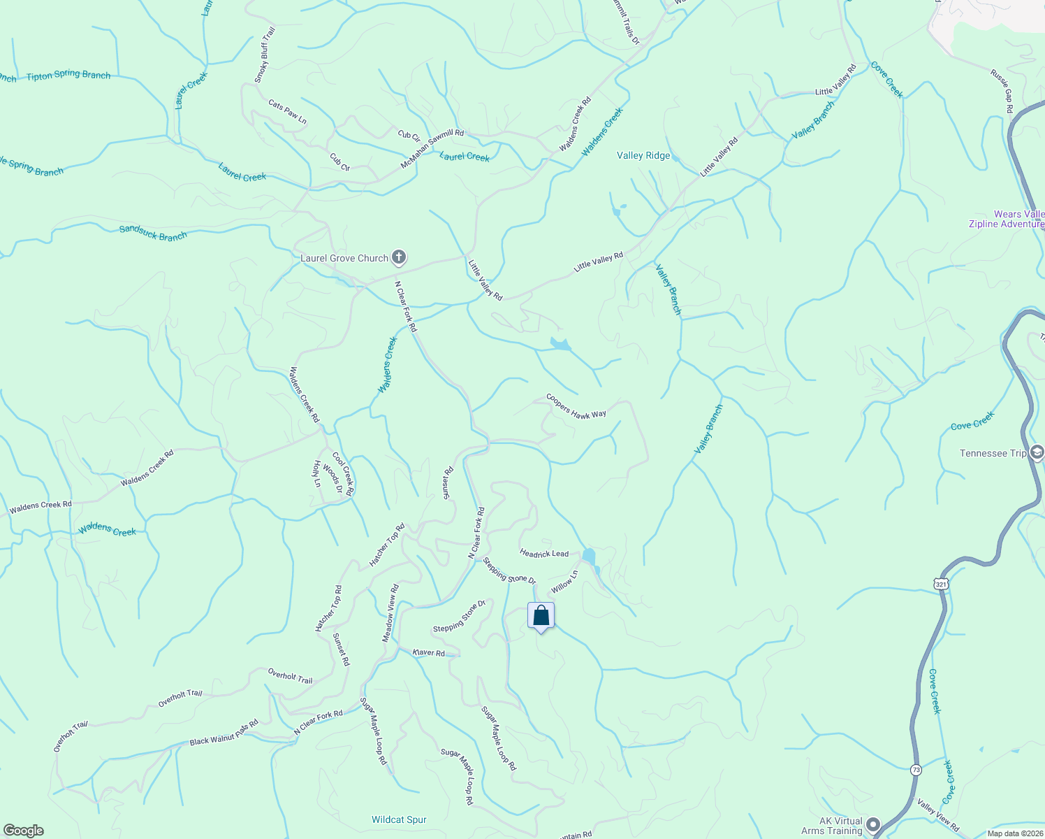 map of restaurants, bars, coffee shops, grocery stores, and more near 2011 Turkey Creek Way in Pigeon Forge