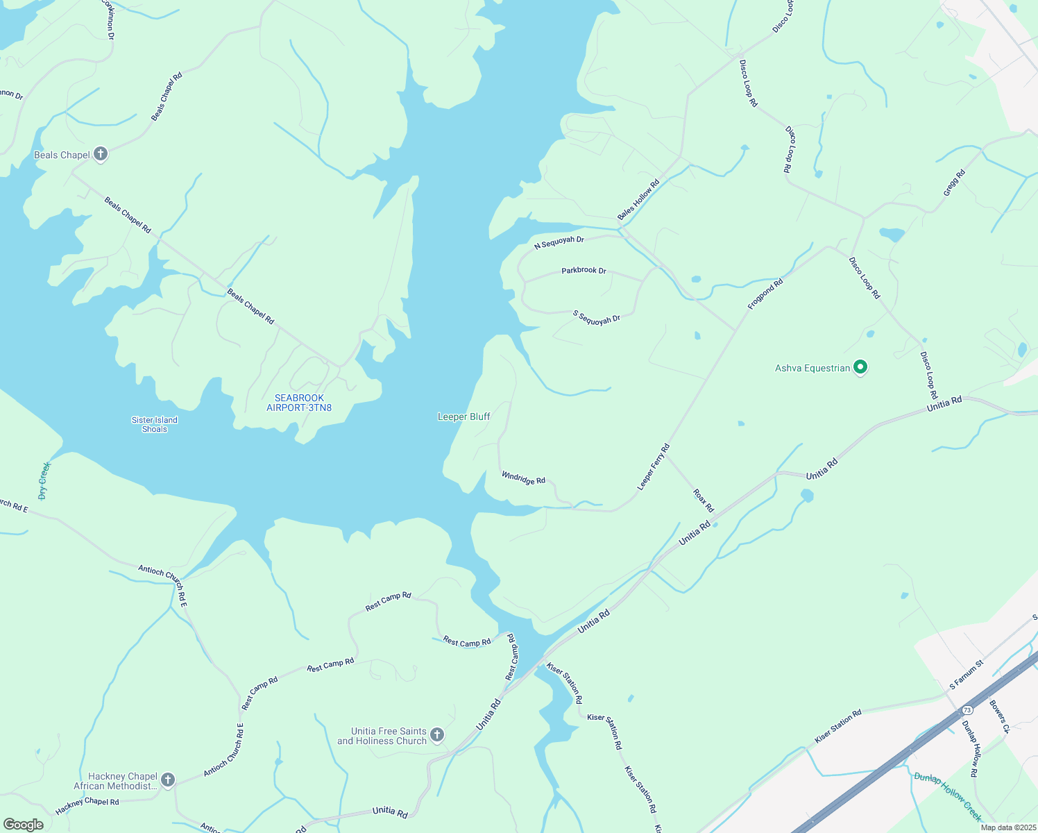 map of restaurants, bars, coffee shops, grocery stores, and more near 1210 Windridge Road in Friendsville