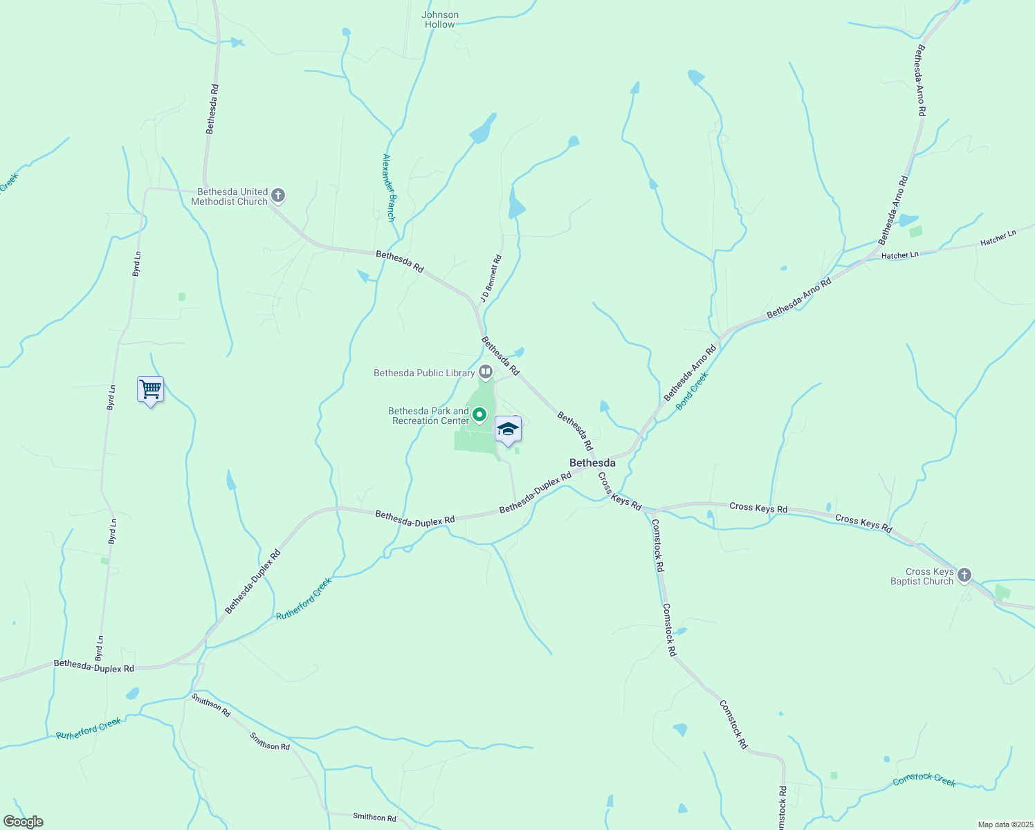 map of restaurants, bars, coffee shops, grocery stores, and more near 4907 Bethesda Rd in Thompson's Station