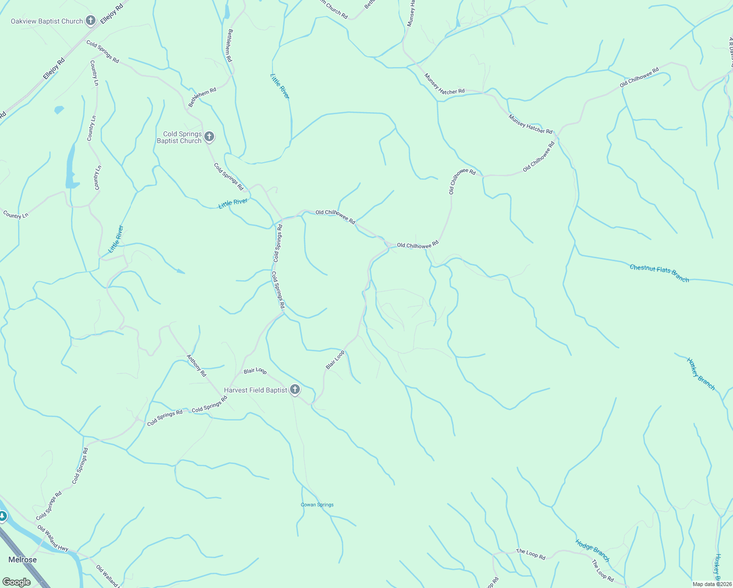 map of restaurants, bars, coffee shops, grocery stores, and more near 1028 Blair Loop in Walland