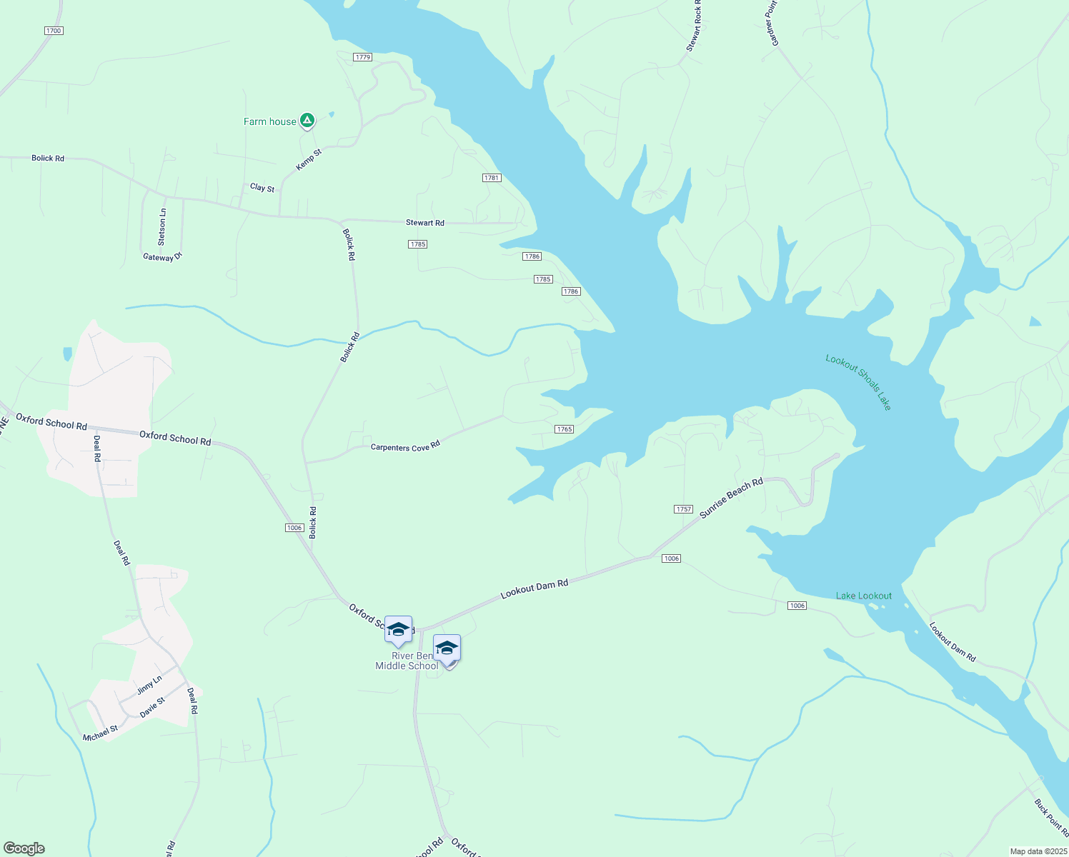 map of restaurants, bars, coffee shops, grocery stores, and more near 4343 Carpenters Cove Road in Claremont
