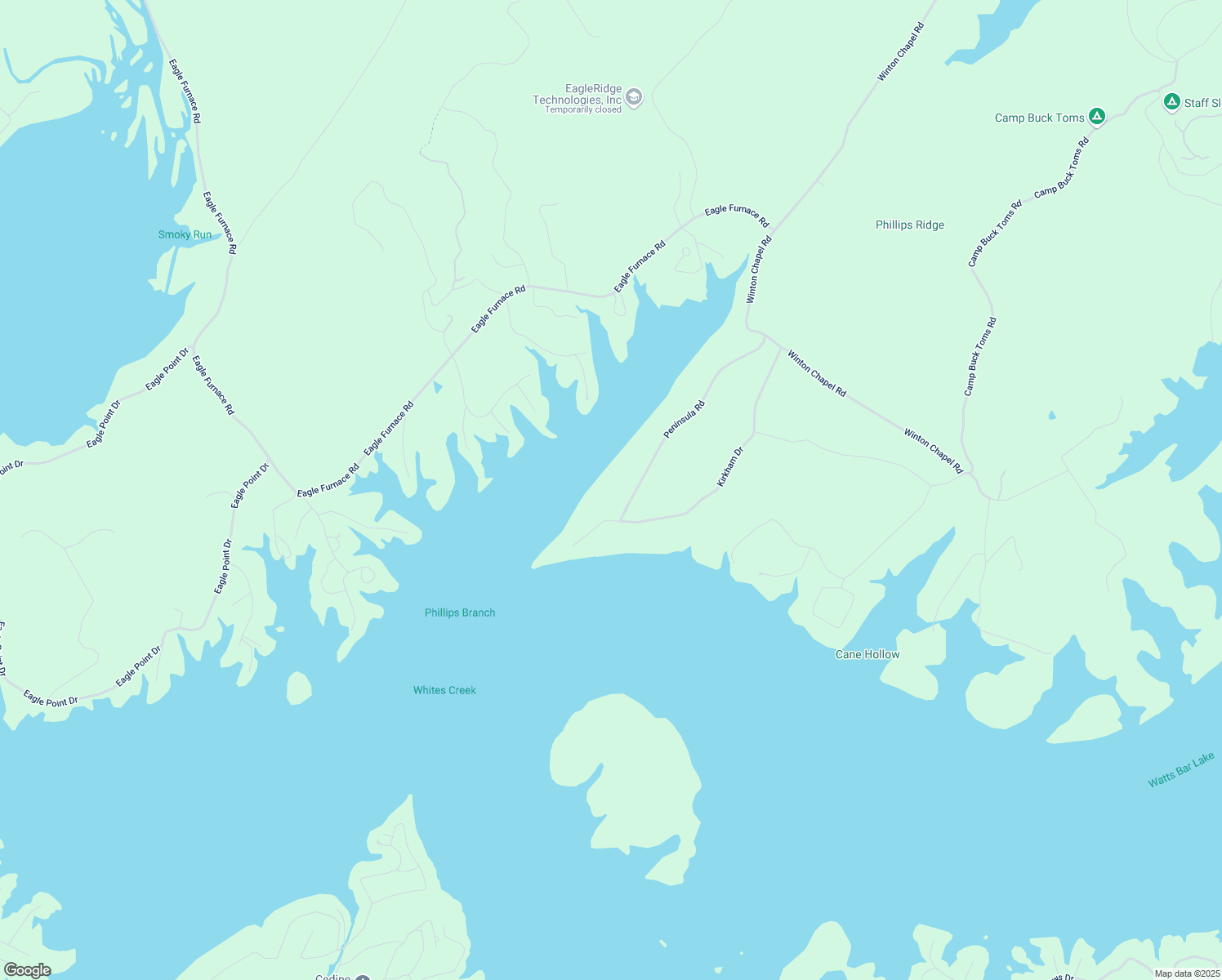map of restaurants, bars, coffee shops, grocery stores, and more near 234 Penisula Drive in Rockwood