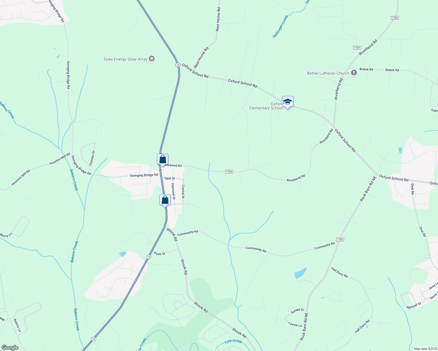 map of restaurants, bars, coffee shops, grocery stores, and more near 5032 Riverbend Road in Claremont