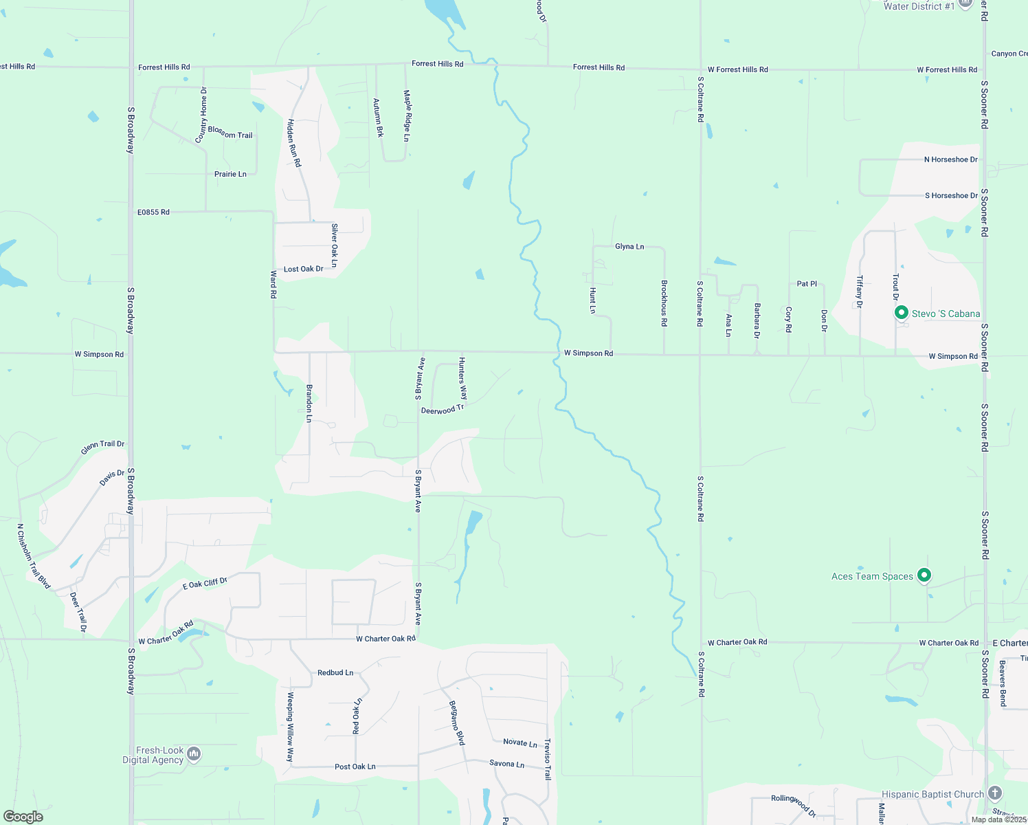 map of restaurants, bars, coffee shops, grocery stores, and more near 10823 Ridge View Drive in Edmond